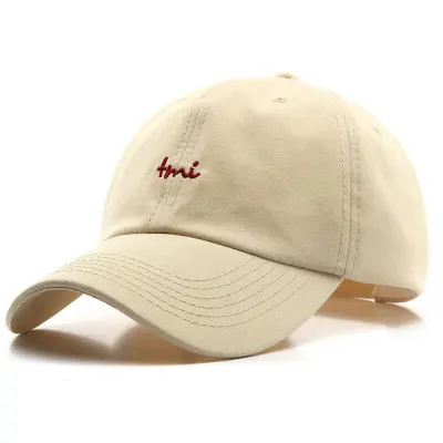Simple Letter Embroidery Adjustable Cotton Cap