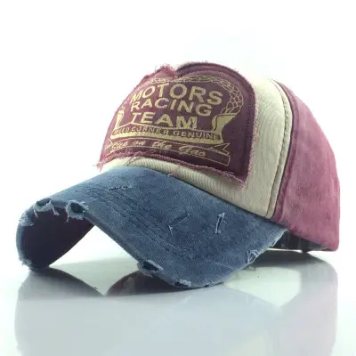 Retro Letter Patch Design Adjustable Cotton Cap