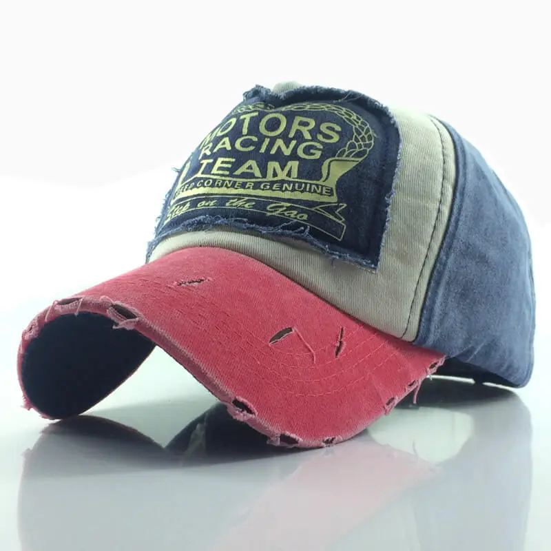 Retro Letter Patch Design Adjustable Cotton Cap