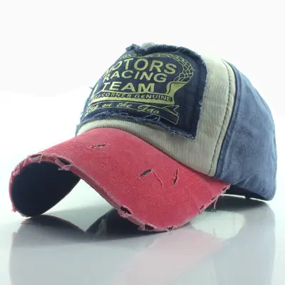 Retro Letter Patch Design Adjustable Cotton Cap