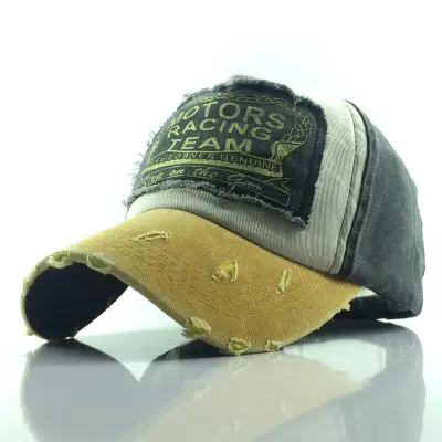 Retro Letter Patch Design Adjustable Cotton Cap