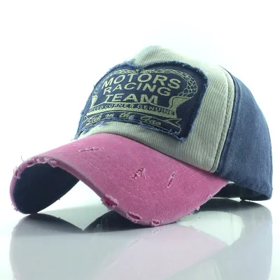 Retro Letter Patch Design Adjustable Cotton Cap