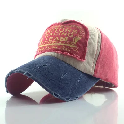 Retro Letter Patch Design Adjustable Cotton Cap