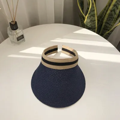 Fashion Striped Patterned Empty Top Sun Hat for Women