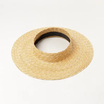 Fashion Straw Woven Open Top Big Brim Sunhat