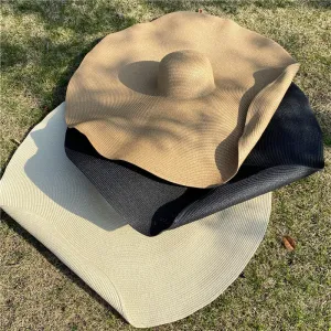 Fashion Straw Woven Big Brim Sunhat