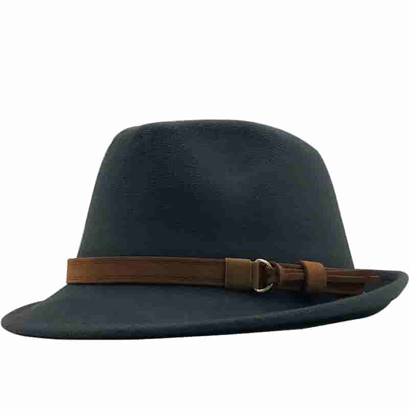 Wholesale Fashion Solid Color Belt Decorated Fedora Hat