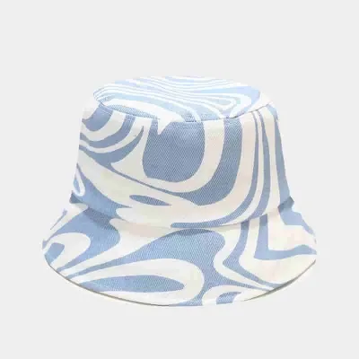 Fashion Irregular Stripe Design Cotton Bucket Hat for Youth