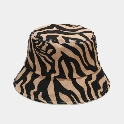 Fashion Irregular Stripe Design Cotton Bucket Hat for Youth