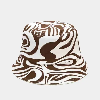 Fashion Irregular Stripe Design Cotton Bucket Hat for Youth