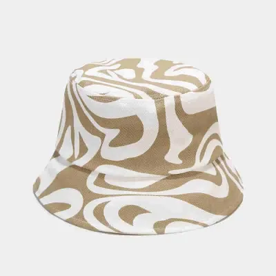 Fashion Irregular Stripe Design Cotton Bucket Hat for Youth