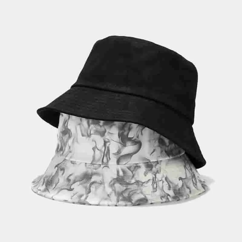 Fashion Water Spray Graffiti Bucket Hat Cotton Unisex