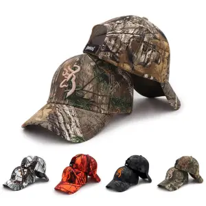 Trendy Embroidery Camouflage Pattern Cotton Cap