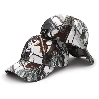Trendy Embroidery Camouflage Pattern Cotton Cap