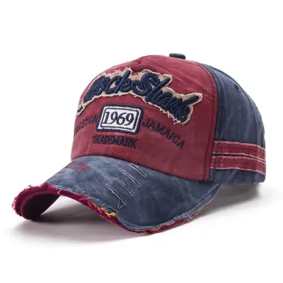 Retro Letter Embroidery Design Adjustable Cap