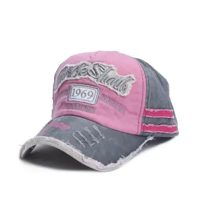 Retro Letter Embroidery Design Adjustable Cap