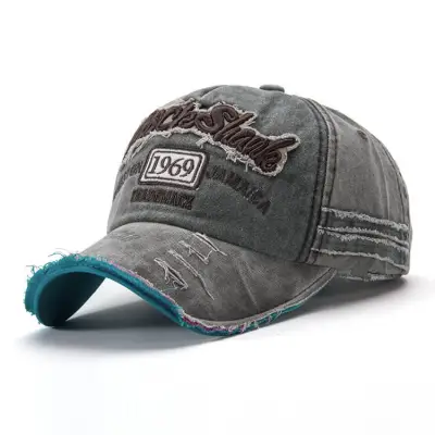 Retro Letter Embroidery Design Adjustable Cap