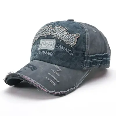 Retro Letter Embroidery Design Adjustable Cap