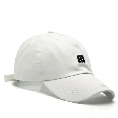 Simple Letter Embroidery Solid Color Cap