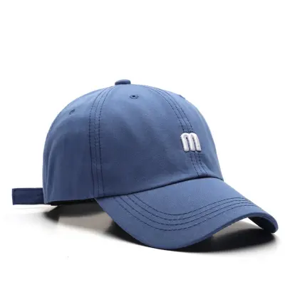 Simple Letter Embroidery Solid Color Cap