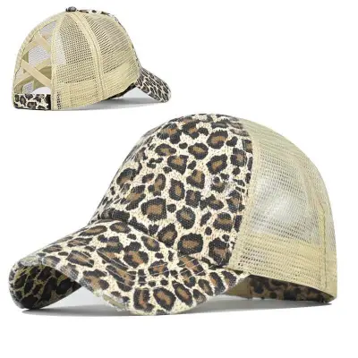 Retro Hole Design Mesh Peaked Cap Cotton Hat