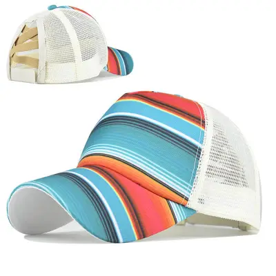 Retro Hole Design Mesh Peaked Cap Cotton Hat