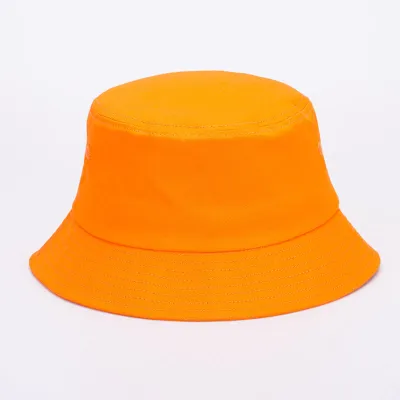 Simple Solid Color Breathable Cotton Bucket Hat