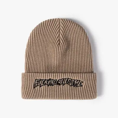 Fashion Letter Embroidery Design Acrylic Beanie