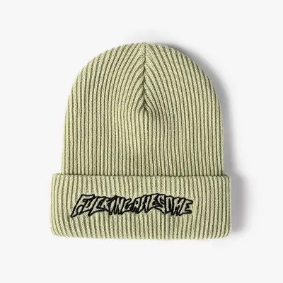 Fashion Letter Embroidery Design Acrylic Beanie