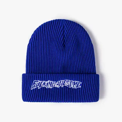 Fashion Letter Embroidery Design Acrylic Beanie