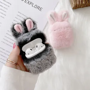 Cute Plush Rabbit Ear Shape Bluetooth Headset Case for AirPods
