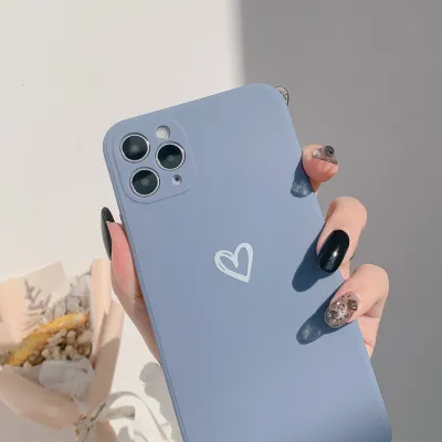 Heart Pattern Scrub TPU Back Cover Phone Case Simple