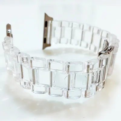 Apple Watch Fashion Transparent Plastic Watch Band Universal 38/40/41mm 42/44/45mm