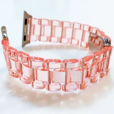 Apple Watch Fashion Transparent Plastic Watch Band Universal 38/40/41mm 42/44/45mm