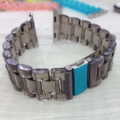 Apple Watch Fashion Transparent Plastic Watch Band Universal 38/40/41mm 42/44/45mm