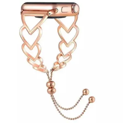Hollow Out Heart Shaped Stainless Steel Apple Watch Band