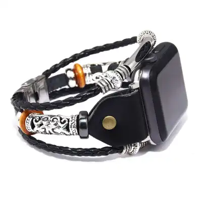 Apple Watch Fashion Multilayer Genuine Leather Alloy Watch Band