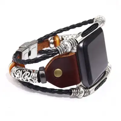 Apple Watch Fashion Multilayer Genuine Leather Alloy Watch Band