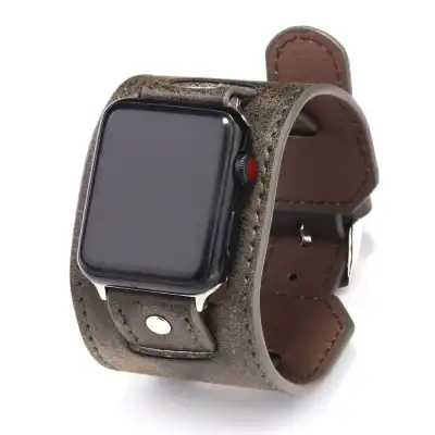 Apple Watch Fashion Combination PU Watch Band Simple Unisex Geometric