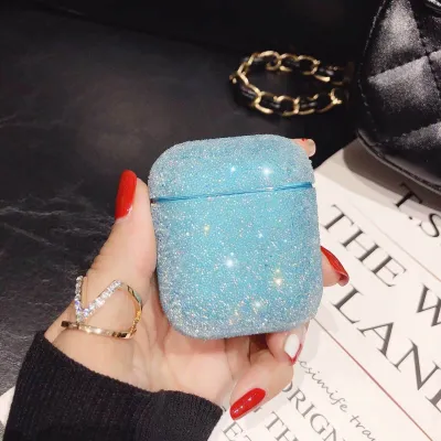 Fashionable Solid Color Shiny AirPods Case PC Hard Case Back Cover Simple Style