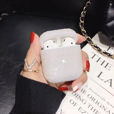 Fashionable Solid Color Shiny AirPods Case PC Hard Case Back Cover Simple Style