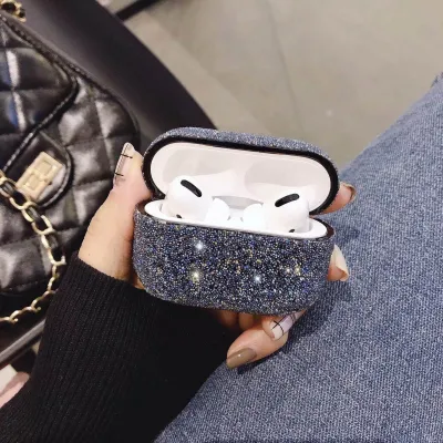 Fashionable Solid Color Shiny AirPods Case PC Hard Case Back Cover Simple Style