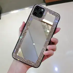 Fashion Mirror Design Rhinestone Phone Case