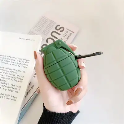 Funny Grenade Shape Silicone AirPods Protective Case Japanese Korean Style