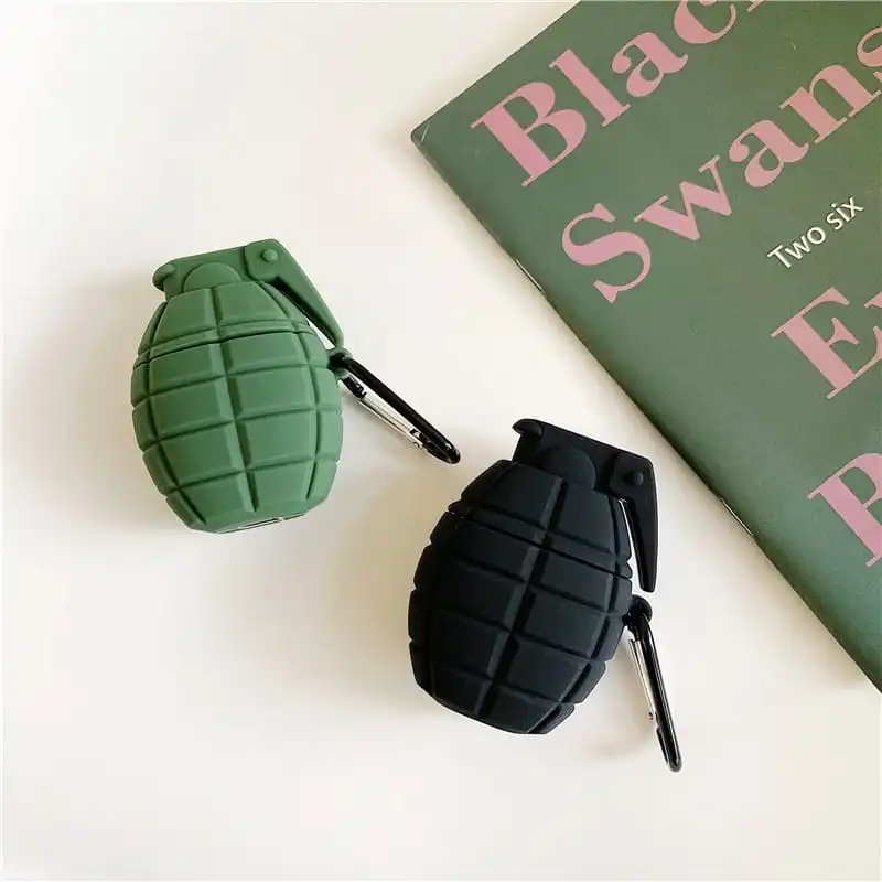 Funny Grenade Shape Silicone AirPods Protective Case Japanese Korean Style