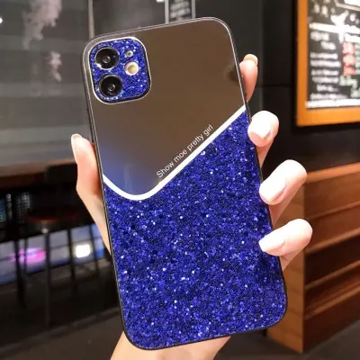Fashion Mirror Design Shiny Sequins Decor Phone Case