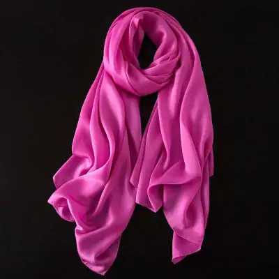Women Summer Solid Color Silk Shawl Scarves 90*180cm
