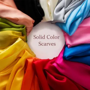 Women Summer Solid Color Silk Shawl Scarves 90*180cm