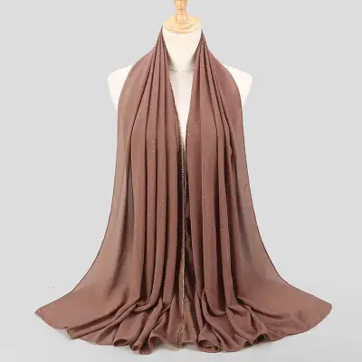 Women's Rhinestone Hijab Scarves 70*180cm Polyester