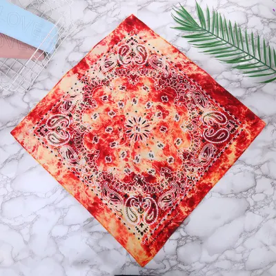 Hip Hop Style Printed Tie-dye Square Scarve Accessories Scarves